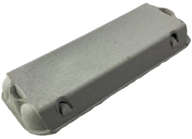 Flat Top Grey Egg Carton - Holds 12 Full Dozen Eggs